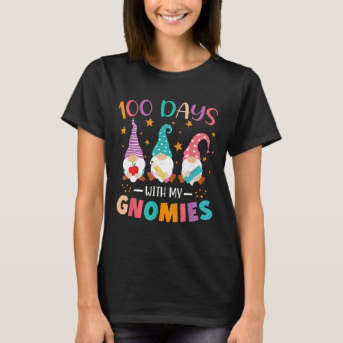 Day Of School Gnome Teachers Students 100 Days Sma T_Shirt