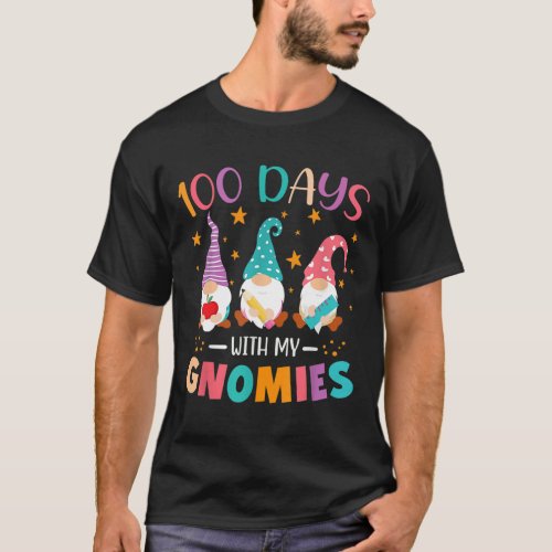 Day Of School Gnome Teachers Students 100 Days Sma T_Shirt