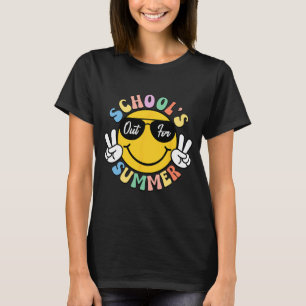 Day Of School Graduation Groovy Schools Out For Su T-Shirt