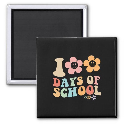 Day Of School Groovy Vintage Design For Students  Magnet