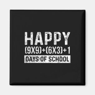 Day Of School Math Teacher Student Vintage Magnet