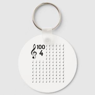 Day Of School Musical Notes Music Teacher Keychain