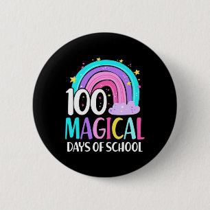 Day Of School Rainbow Magical 100 Days Of School Button