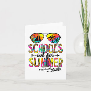 Day Of School Schools Out For Summer School Nurse  Card