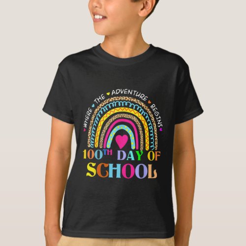 Day Of School Teacher _ 100 Days Smarter Rainbow 1 T_Shirt