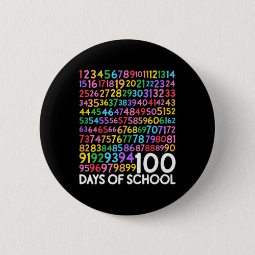 Day Of School Teacher Kids 100 Days Math Numbers  Button