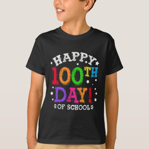 Day Of School Teachers Kids Child Happy 100 Days 1 T_Shirt