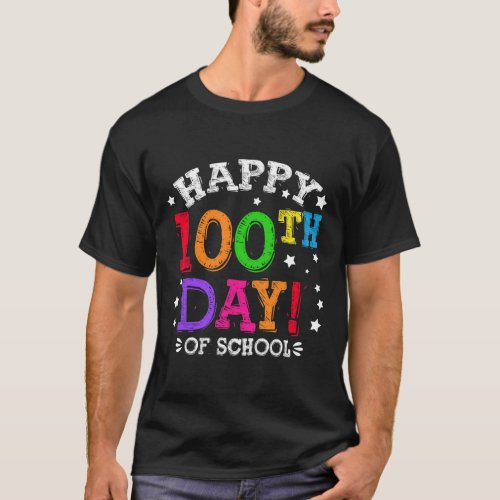 Day Of School Teachers Kids Child Happy 100 Days 1 T_Shirt