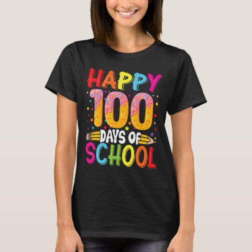 Day Of School Teachers Kids Child Happy 100 Days 5 T_Shirt