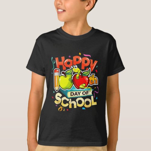 Day Of School Teachers Kids Child Happy 100 Days 9 T_Shirt