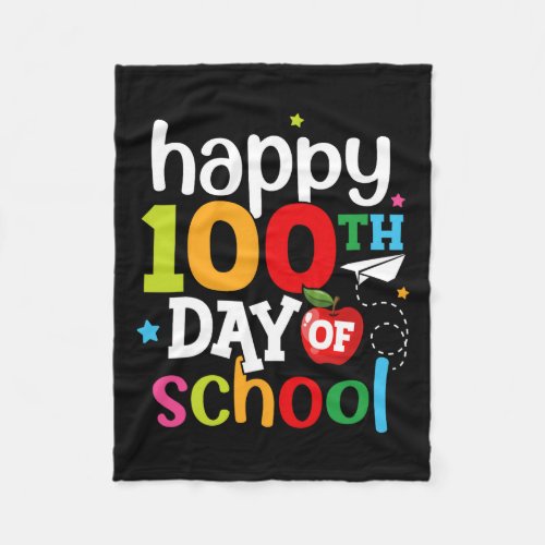 Day Of School Teachers Kids Girls Boys Happy 100 D Fleece Blanket