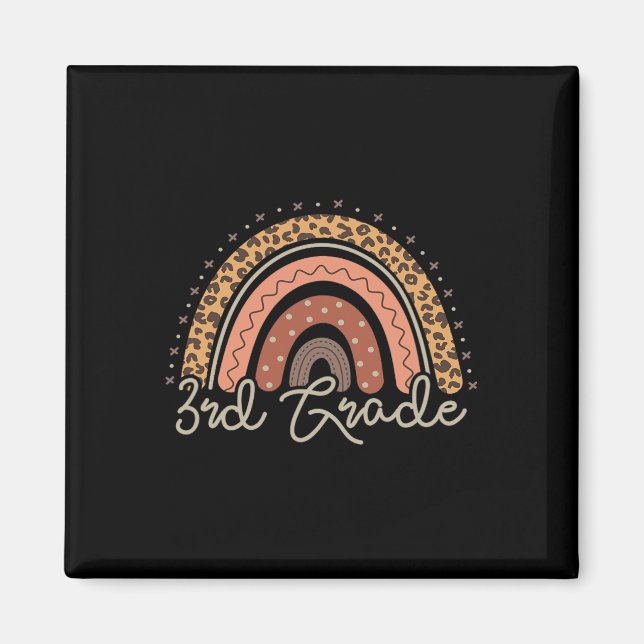 Day Of School Third Grade 3rd Back To School Teach Magnet (Front)