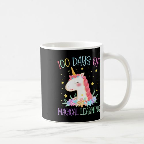 Day Of School Unicorn 100 Days Magical Learning Gi Coffee Mug