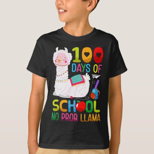 Day Of School Unicorn Girls 100 Days Of School 1  T_Shirt