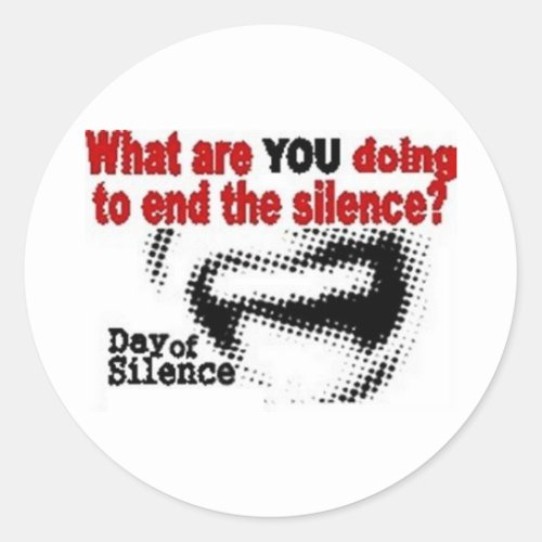 DayofSilence Classic Round Sticker