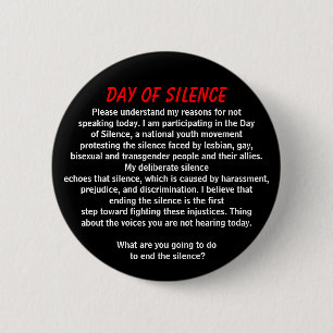 Day of Silence Pinback Button