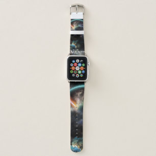 Day Of The Asteroid SciFi Fractal Art Apple Watch Band