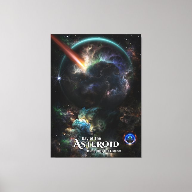 Day Of The Asteroid SciFi Fractal Art Canvas Print (Front)