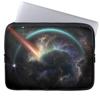 Day Of The Asteroid SciFi Fractal Art Laptop Sleeve