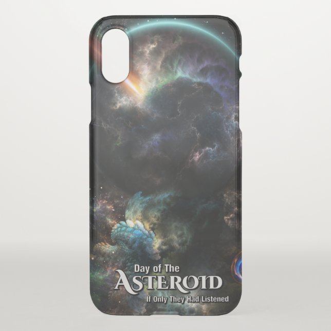 Day Of The Asteroid SciFi Fractal Art Uncommon iPhone Case (Back)