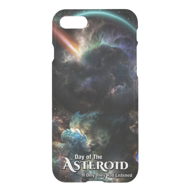 Day Of The Asteroid SciFi Fractal Art Uncommon iPhone Case (Back)