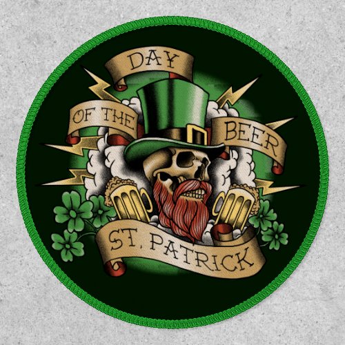 Day of the Beer St Patricks Day Green Patch
