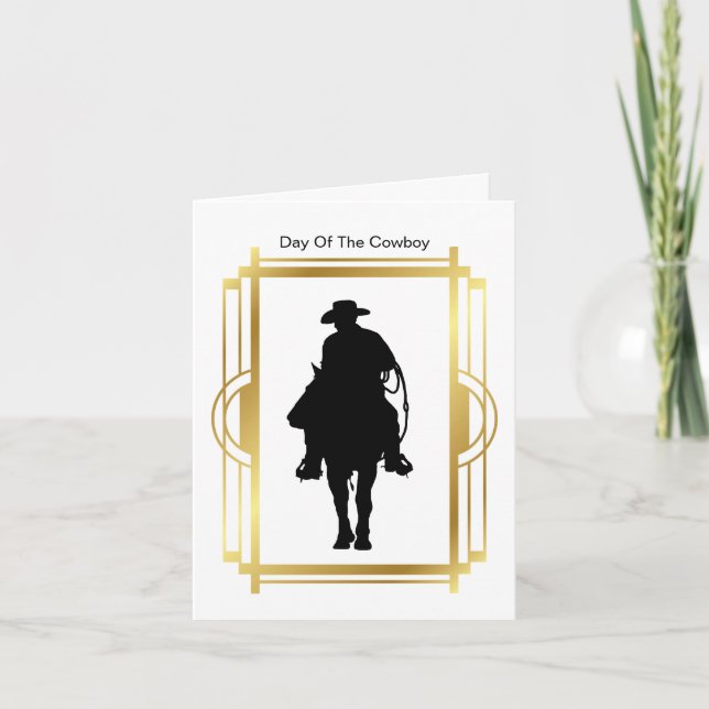 Day Of The Cowboy Blank Customize Greeting Card (Front)