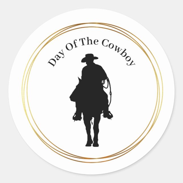 Day of The Cowboy Silhouette Stickers (Front)