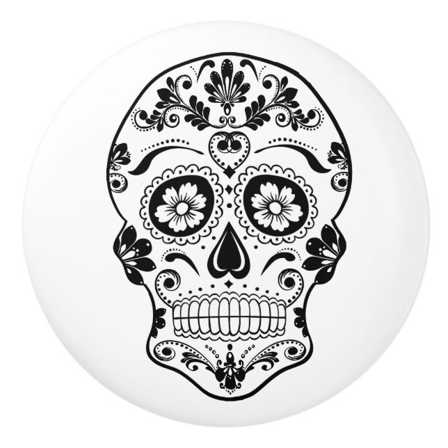 DAY OF THE DEAD 1 CERAMIC KNOB (Front)