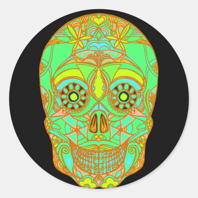 Day of the Dead 1 Classic Round Sticker (Front)
