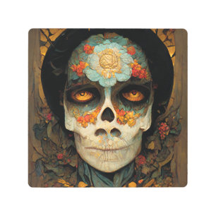 Day Of The Dead 1 Fantasy Skull Metal Print