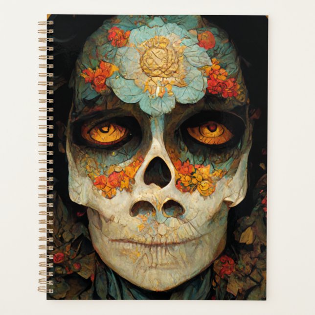 Day Of The Dead 1 Fantasy Skull Planner (Front)