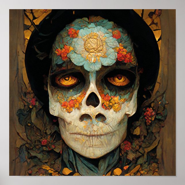 Day Of The Dead 1 Fantasy Skull Poster (Front)