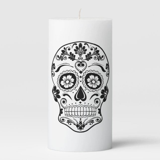 DAY OF THE DEAD 1 PILLAR CANDLE (Front)