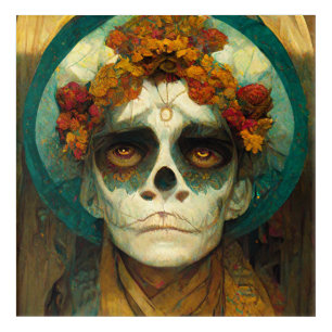 Day Of The Dead 2 Fantasy Skull Acrylic Print