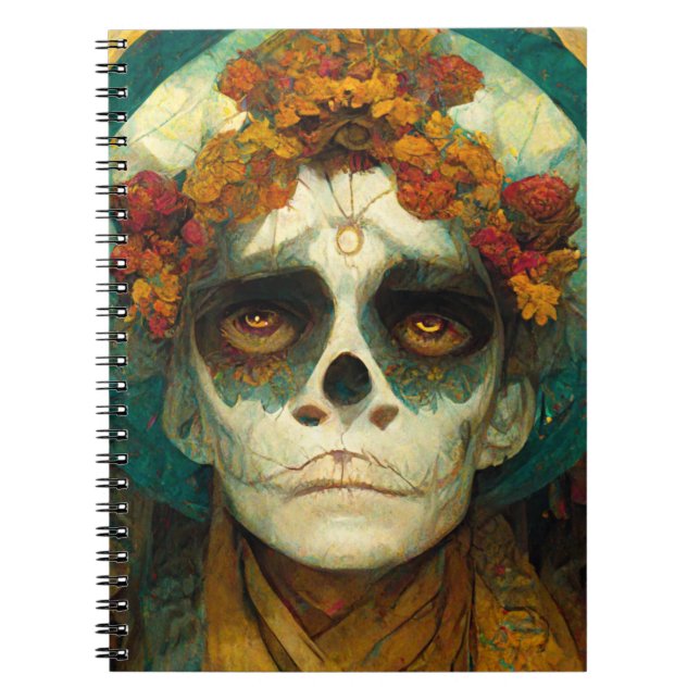 Day Of The Dead 2 Fantasy Skull Notebook (Front)