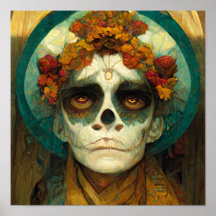 Day Of The Dead 2 Fantasy Skull Poster