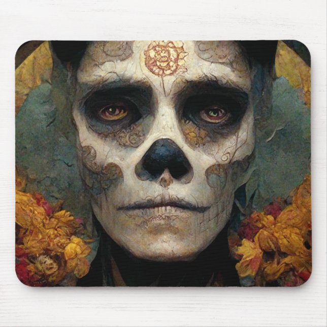 Day Of The Dead 3 Fantasy Skull Mouse Pad (Front)