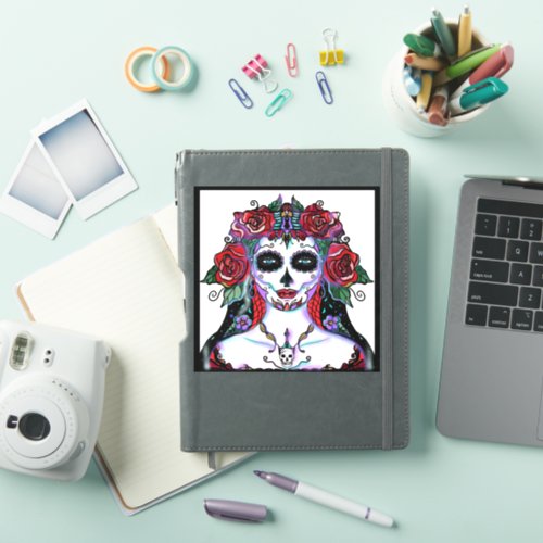 Day of the dead art by Renee Lavoie Sticker