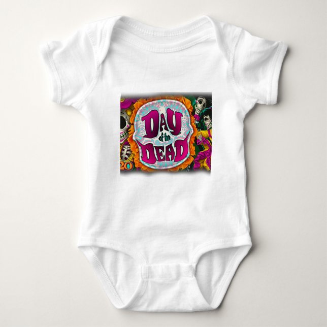 Day of the Dead Baby Bodysuit (Front)