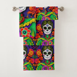 Day of the Dead Bath Towel Set