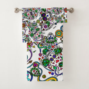 Day Of The Dead Bath Towel Set