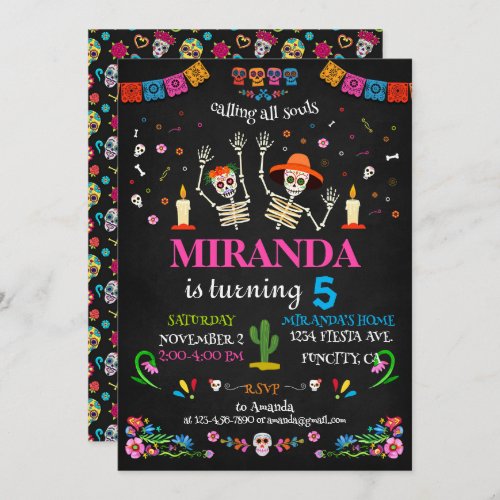 Day of the Dead Birthday Invitation