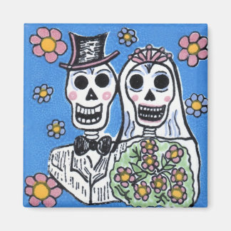 Day of the Dead Bride and Groom Magnet