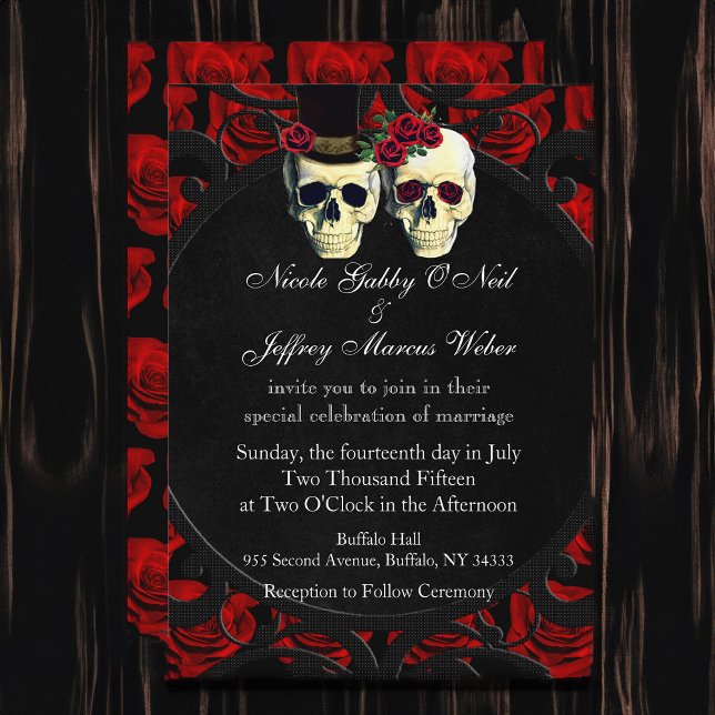 Day of the Dead Bride and Groom Wedding Invitation (Creator Uploaded)