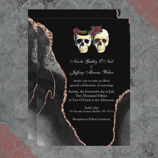Day of the Dead Bride and Groom Wedding Invitation (Creator Uploaded)