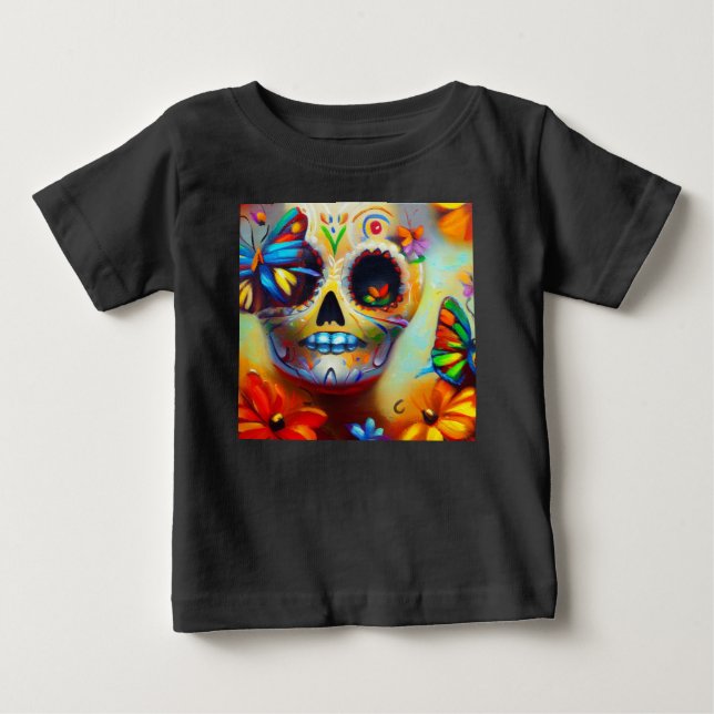 Day of the Dead Butterflies 2 Baby T-Shirt (Front)