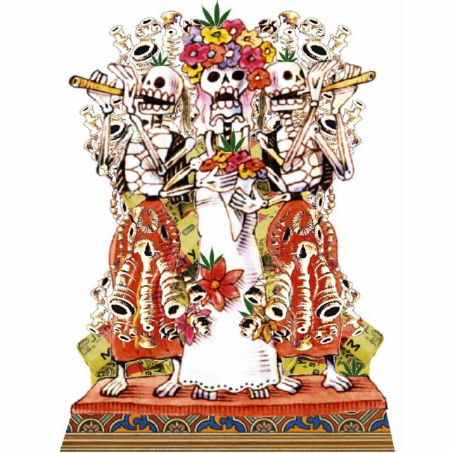 Day Of The Dead cake topper Photo Sculpture (Front)