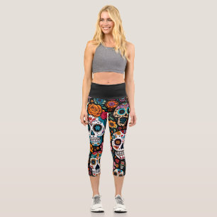 Day of the Dead Capri Leggings