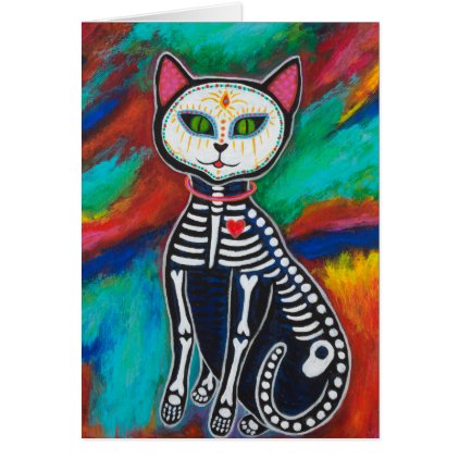 Day of the Dead Cat Card